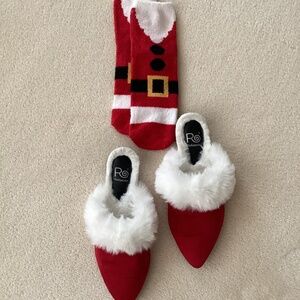 Rollasole Santa Slippers and Santa Socks
